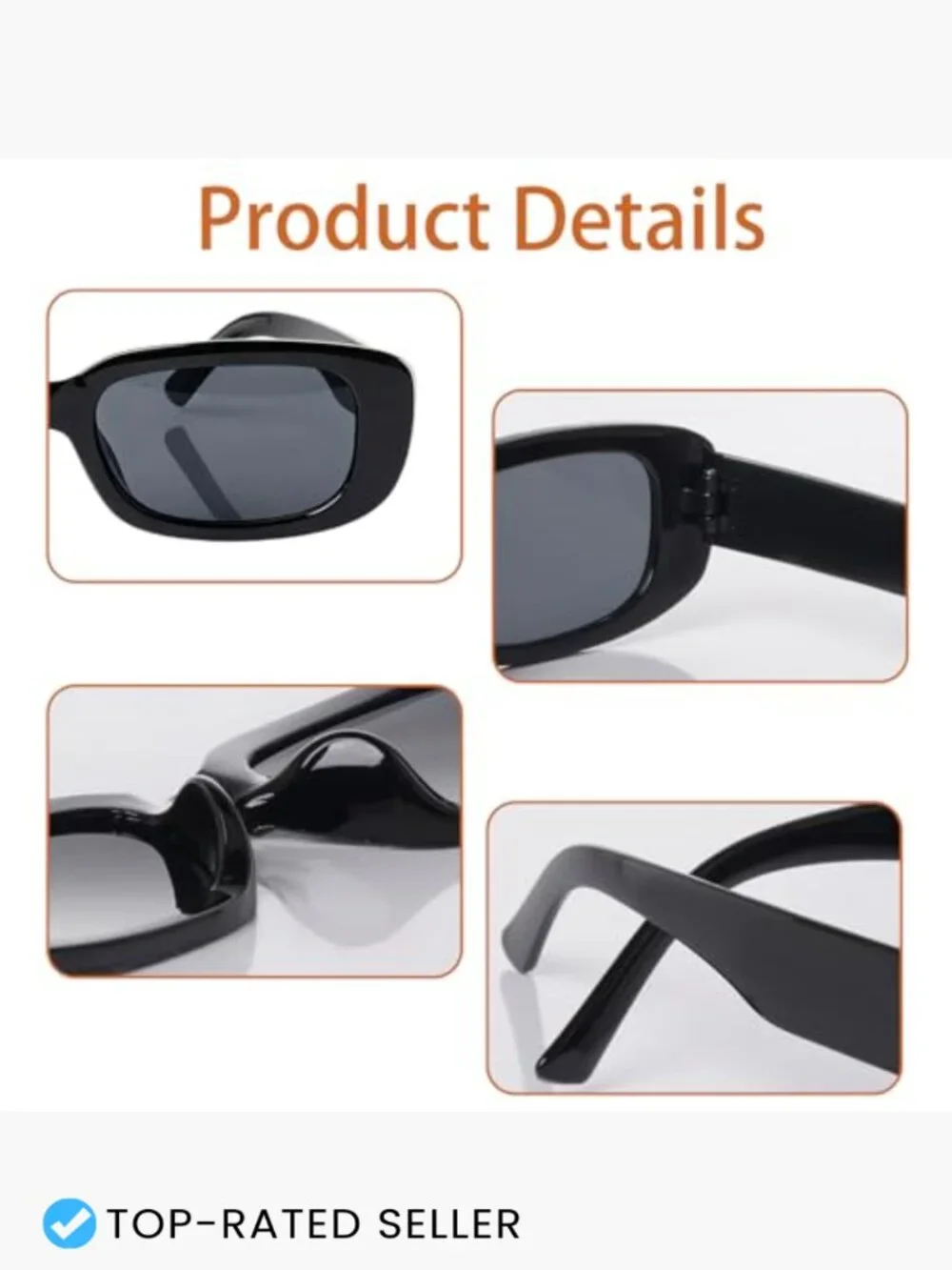 2 Pcs Retro Square Sunglasses Set Y2K Vintage Fashion UV Protection